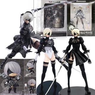 Nier ฟิกเกอร์ YoRHa No 2 Type B 2B เปลี่ยนหน้าได้ สําหรับตกแต่งบ้านตุ๊กตา