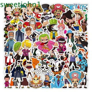 Sweetjohn สติกเกอร์ ลายวันพีช คละแบบ สําหรับติดตกแต่งตู้เย็น กระเป๋าเดินทาง โทรศัพท์มือถือ สเก็ตบอร์ด อัลบั้ม 40 48 50 60 100 ชิ้น