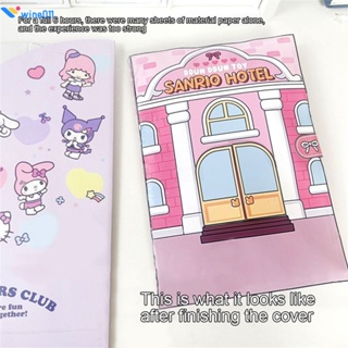 Interactive DIY ของเล่น Quiet Book สำหรับเด็ก Sanrio Decompression หนังสือเกมสนุกของเล่นเด็กการศึกษาทนทานโฮมเมดตกแต่ง Quiet Book ที่น่าสนใจ Rich และสีสัน wine011