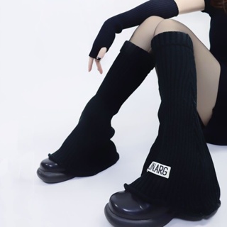 [Unique Socks] ถุงเท้าถัก ขากว้าง ลายตัวอักษร AY To films Millennium Y2k สําหรับผู้หญิง