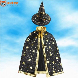 Sutee เสื้อคลุมแม่มด สีบรอนซ์ สําหรับปาร์ตี้ฮาโลวีน