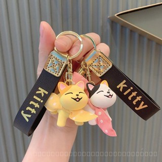 0911YWJJ Cat Creative Couple Key Chain Cute Exquisite Car Cartoon Key Pendants Toy Bag Bag Charm Keychain 8OJZ