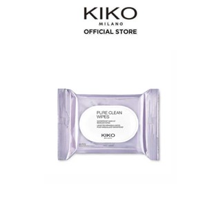 KIKO MILANO Pure Clean Wipes เพียว คลีน ไวพส์ (แผ่นเช็ดเครื่องสำอาง, ทิชชู่เช็ดเครื่องสำอาง, รีมูฟเวอร์, ล้างเมคอัพ)