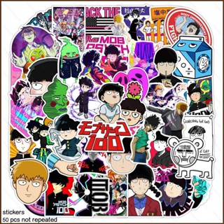 Ns2 สติกเกอร์ ลาย Mob Psycho 100 Doodle กันน้ํา สําหรับติดตกแต่งกระเป๋าเดินทาง แว่นตา ของขวัญวันเกิด 50 ชิ้น SN2