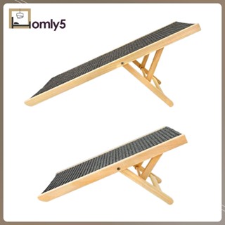 [Homyl5] บันไดไม้ ปรับความสูงได้ แบบพกพา สําหรับสัตว์เลี้ยง สุนัข