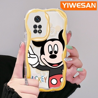 เคสโทรศัพท์มือถือ ซิลิโคนใส กันกระแทก ลายการ์ตูนมิกกี้เมาส์น่ารัก สีครีม สําหรับ Xiaomi MI Redmi Note 11 11s Poco M4 Pro 4G