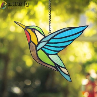 Buttterfly จี้ตาข่ายดักฝัน รูปนกฮัมมิ่งเบิร์ด อะคริลิค 6.5 นิ้ว สําหรับแขวนตกแต่งหน้าต่าง 1 2 ชิ้น