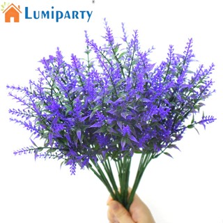 Lumiparty ช่อดอกลาเวนเดอร์ประดิษฐ์ สีเขียว 7 ส้อม 35 ใบหญ้า สําหรับตกแต่งบ้าน Diy