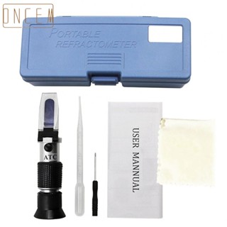 【ONCEMOREAGAIN】Handheld Refractometer Sugar Concentration Meter 0-90% Sugar Meter ATC Tester