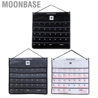 Moonbase Wall Hanging Pocket Calendar  Wide Applications Monthly Non Woven Small Grid for Bedroom