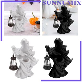 [Sunnimix] ฟิกเกอร์รูปปั้นแม่มด พร้อมโคมไฟ สําหรับตกแต่งบ้านผีสิง