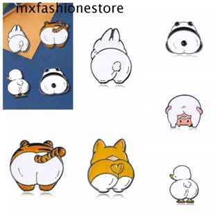 Mxfashione เข็มกลัดก้นแพนด้า โลหะผสม|เข็มกลัด ลายการ์ตูนสัตว์ สําหรับตกแต่งผ้าพันคอ เสื้อโค้ท