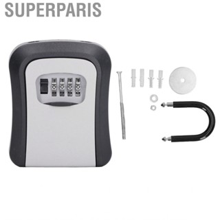 Superparis Home Key Lock Box Combination Lockbox 4 Digit Simple Installation Good Protection Large  Wide Application for Garage