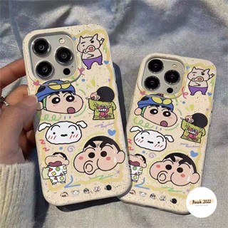 เคสโทรศัพท์มือถือ แบบนิ่ม ลายการ์ตูนชินจัง ย่อยสลายได้ เป็นมิตรกับสิ่งแวดล้อม สําหรับ IPhone 7Plus 15 6 6S 8 7 Plus SE 2020 14 15 11 12 13 Pro MAX XR X XS MAX