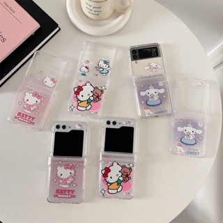 เคสโทรศัพท์มือถือแบบแข็ง กันกระแทก ลายการ์ตูนน่ารัก สําหรับ Samsung Galaxy Z Flip 4 Sanrio Z Flip 3 5G Z Flip 5