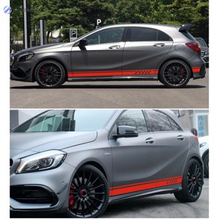 สติกเกอร์รูปลอก ลายทาง สไตล์เจน สําหรับ Mercedes Benz W176 A Class A45 AMG