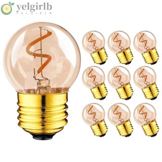 Yelgirlb หลอดไฟ LED G40 สีเหลืองอบอุ่น 1.5W 2200K สไตล์วินเทจ สําหรับโคมไฟระย้า บ้าน