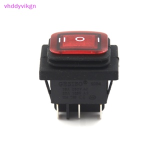 Vhdd สวิตช์โยกสลัก LED DC 12V 6Pin 3 ตําแหน่ง กันน้ํา สีแดง สําหรับเรือ รถยนต์