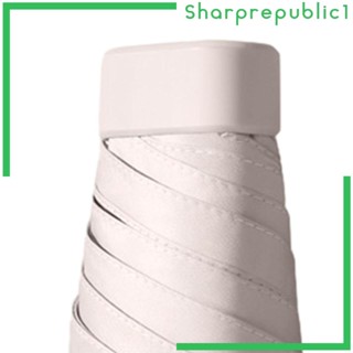 [Sharprepublic1] ร่มกันฝน 6 ซี่ ขนาดเล็ก กันน้ํา สําหรับเดินทาง เดินชายหาด กลางแจ้ง