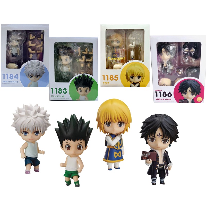 Nendoroid Hunter×Hunter โมเดลฟิกเกอร์ Pvc รูป Gon Freecss 1183 Killua Zoldyck 1184 Kurapika 1185 Chr