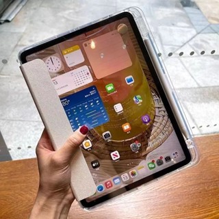 เคสอะคริลิคใส หมุนได้ 360 องศา พร้อมช่องใส่ดินสอ สําหรับ iPad Pro M2 11 12.9 2022 10th Gen9 10.2 Air3 Pro 10.5 9.7