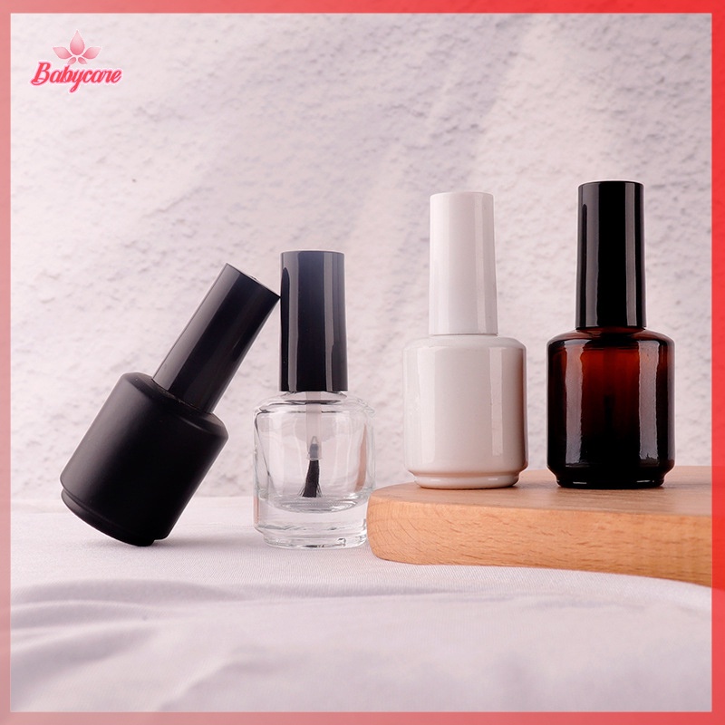 Byce> ขวดแก้วเปล่า พร้อมฝาปิด สําหรับใส่เครื่องสําอาง ยาทาเล็บ ขนาด 15 มล.