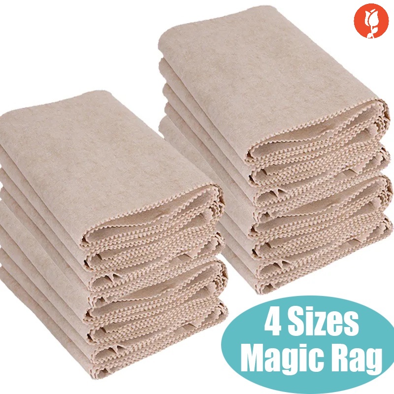 ผ้าขนหนูใยบวบ หลายขนาด สําหรับเช็ดทําความสะอาดกระจก หน้าต่าง ห้องครัว