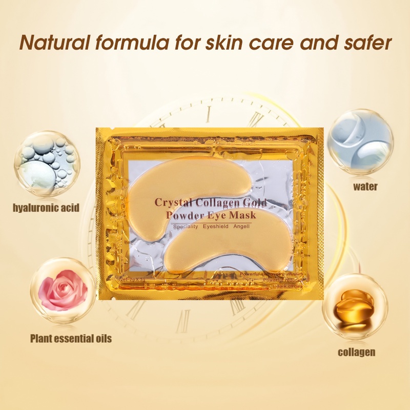 แผ่นมาส์กบํารุงรอบดวงตา คอลลาเจนทองคํา คริสตัล ต่อต้านริ้วรอย ลดรอยคล้ําใต้ตา ลดรอยคล้ําใต้ตา - รูปที่ 2