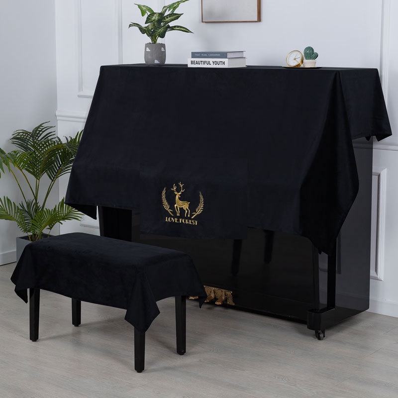 Piano cover, dust cover, half cover, full cover, pastoral simple and fashionable piano cover, Nordic stool cover