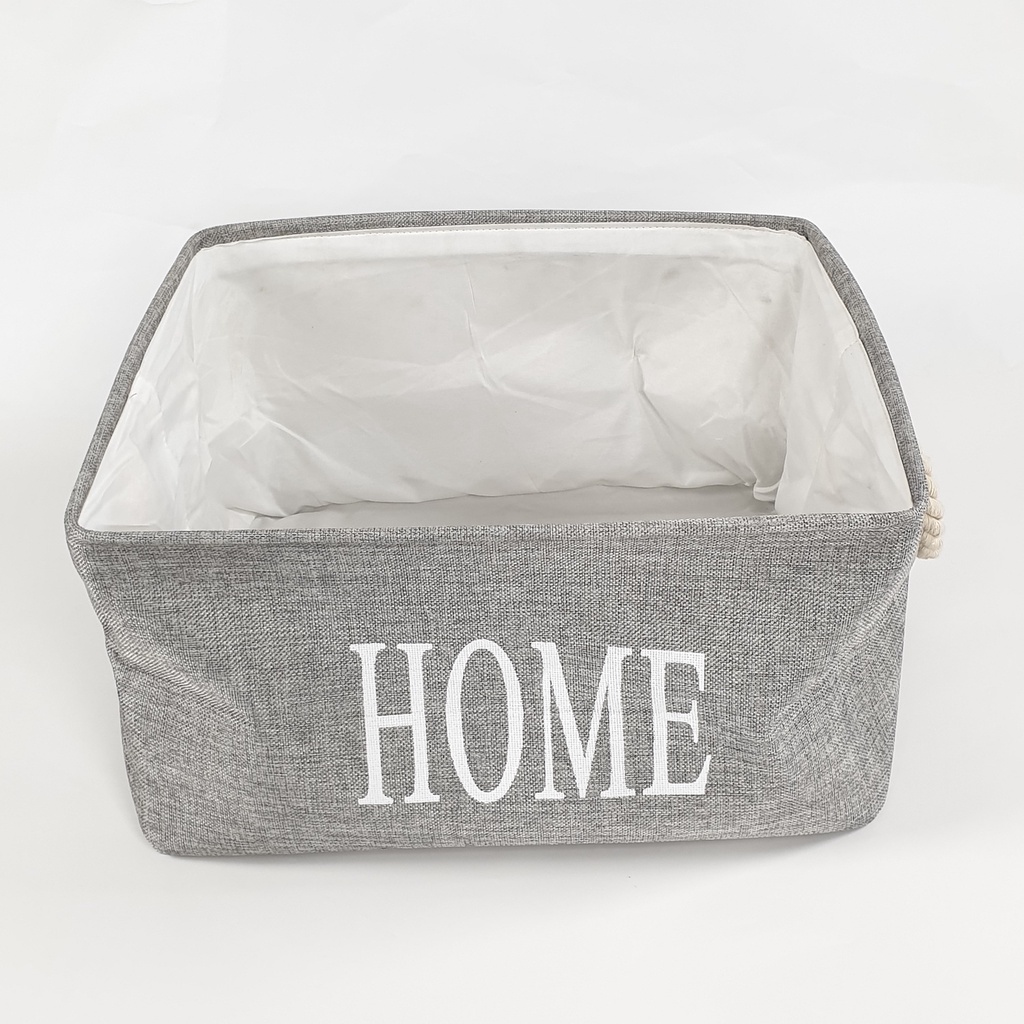 GlobalHouse ตะกร้าผ้าเหลี่ยม รุ่น ZHY003-GY ขนาด 40x45x25 รูปที่ 6