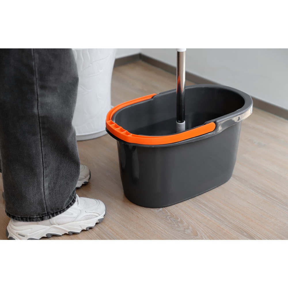 GlobalHouse Winkplus ถังซักม็อบ 1JY01 ขนาด 26x45.5x25 ซม.(14L) สีเทา สินค้าของแท้คุณภาพดี