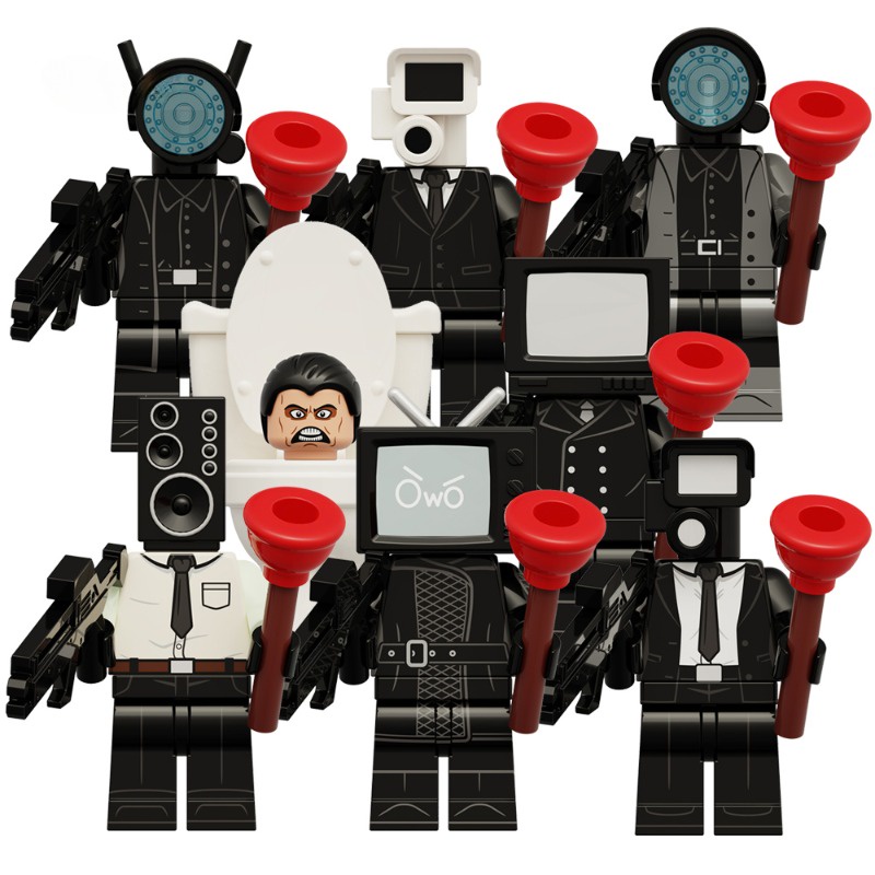 ลําโพงทีวี คน มอนิเตอร์ ห้องน้ํา ผู้ชาย Skibidi ห้องน้ํา เกม ซีรีส์ บล็อกตัวต่อ ฟิกเกอร์ ของเล่น ของขวัญเด็ก