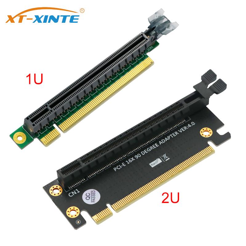 Xt-xinte อะแดปเตอร์การ์ดไรเซอร์ PCI-E 16X 90 องศา สําหรับเคสแชสซี 1U 2U