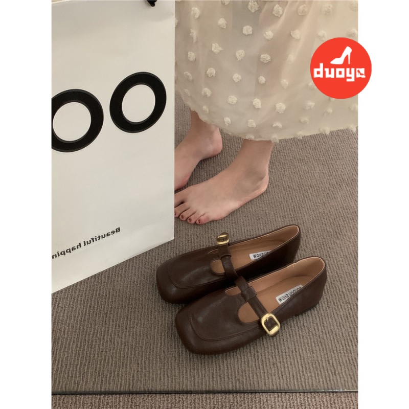 Duoya Factory รองเท้าโลฟเฟอร์ หนังนิ่ม ส้นแบน แฟชั่นฤดูร้อน สําหรับผู้หญิง ส่งฟรี