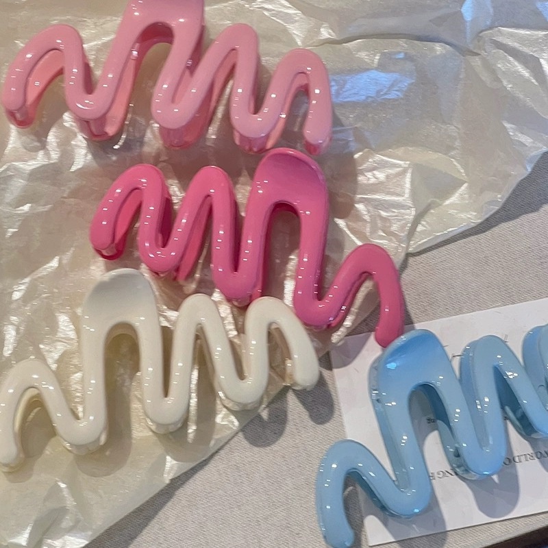 กิ๊บติดผม แบบหยัก สีสันสดใส แฟชั่นสําหรับผู้หญิง