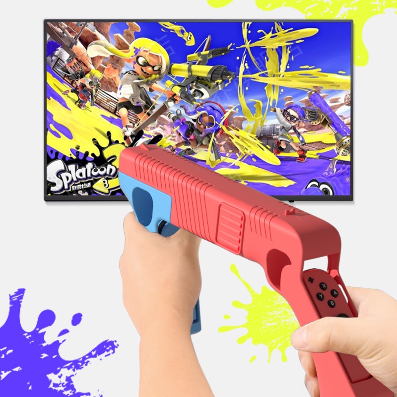 Joycon จอยเกมจับปืน สําหรับ Nintendo Switch / OLED เกมปืนรูปร่างจับมือยิงเกมปืนปศุสัตว์ควบคุมความรู้สึกจับอุปกรณ์เสริม