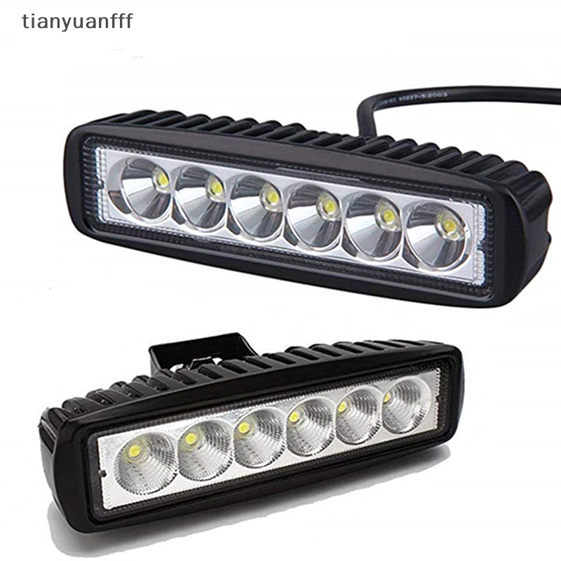 Tianyuanfff ไฟสปอตไลท์ LED 6 ดวง 18W DRL สว่างมาก กันน้ํา 12V สําหรับรถยนต์ รถบรรทุก SUV