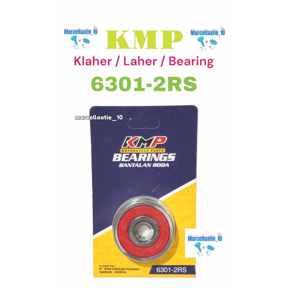 1 ชิ้น KMP LAHER 6301 KLAHER 6301 BEARING 6301-2RS LAHAR REAR LAHER MOTORCYCLE SMASH SUPRA JUPITER