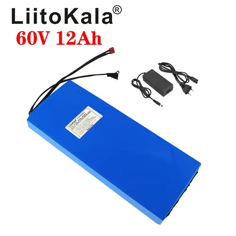 Liitokala 60V Ebike Battery 60V 12AH Lithium Ion Battery Electric Bicycle Battery 60V 3000W Electric Scooter Battery