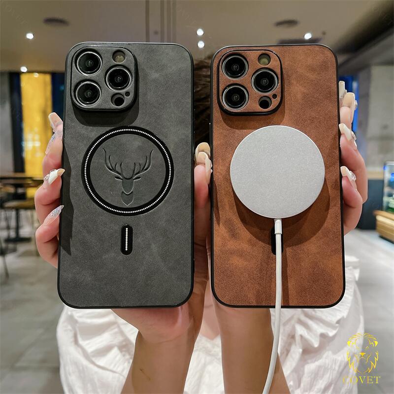 Covet เคสโทรศัพท์มือถือหนัง กันกระแทก ลายกวางเรนเดียร์ สําหรับ IPhone 16 15 14 13 12 11 Pro XS Max XR Plus
