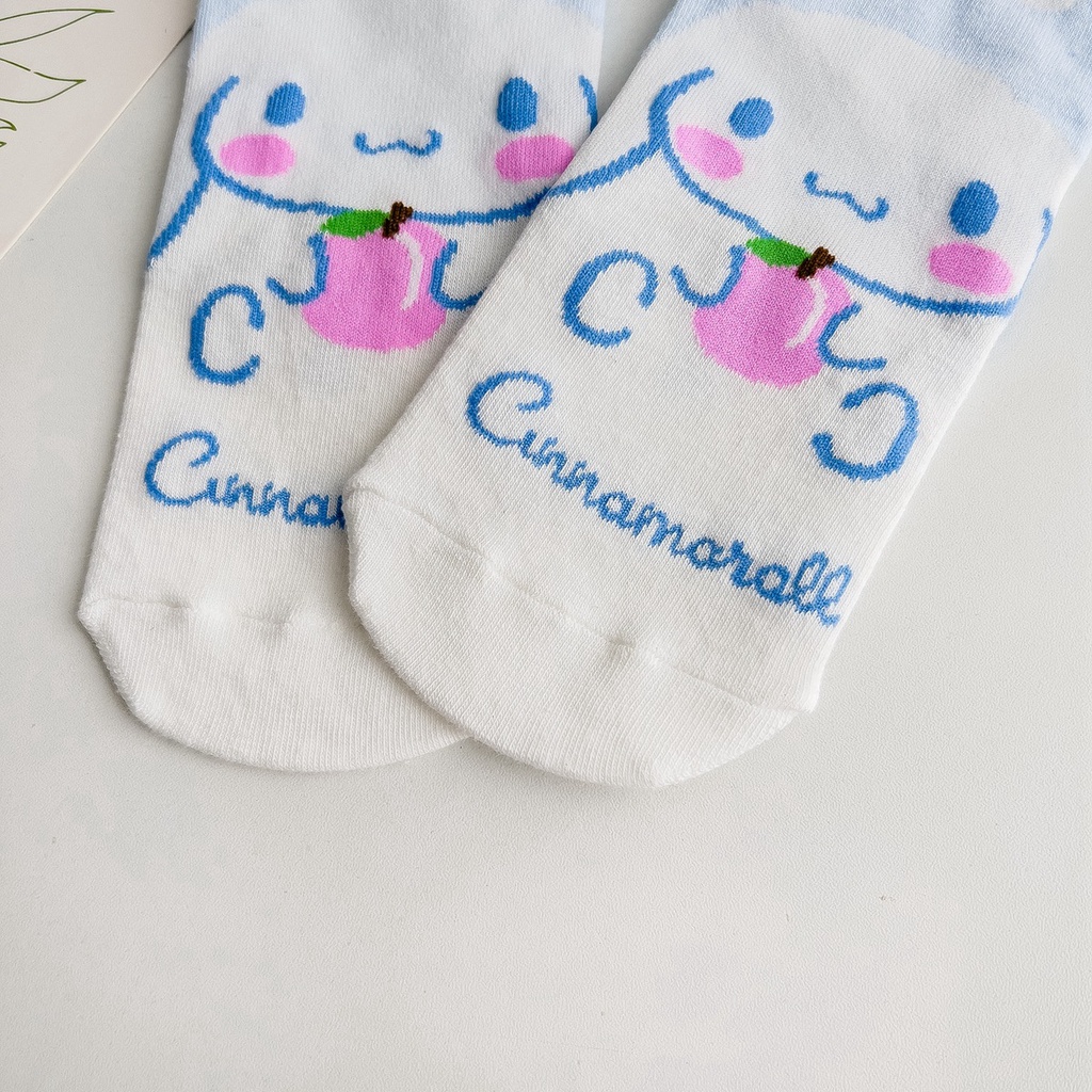 ถุงเท้า ผ้าฝ้าย ลายการ์ตูน Cinnamon Dog สไตล์ญี่ปุ่น สําหรับเด็กผู้หญิง - รูปที่ 3