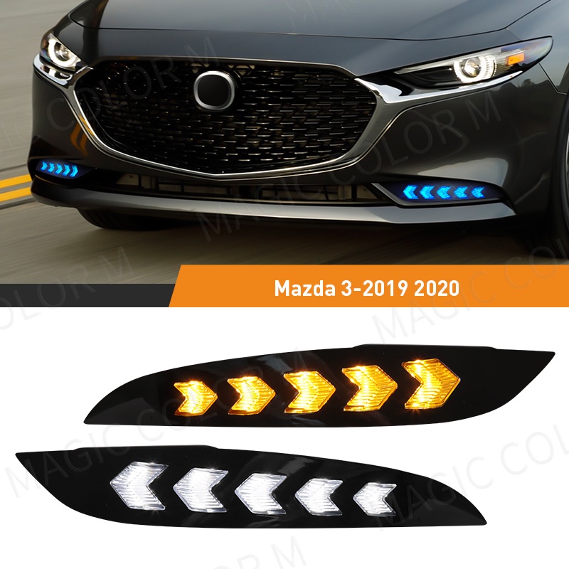 ไฟเลี้ยว ไฟตัดหมอก LED 12V สีขาว เหลือง ฟ้า สําหรับ Mazda 3 Axela 2019 2020