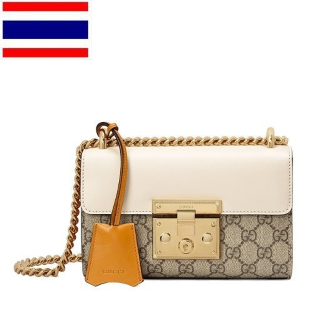 กระเป๋า Gucci Bag_spot Goods Padlock ผู้หญิง Xiaomi สี Ebony Canvas กระเป๋าสะพายไหล่ 409487klqjg9763 N5bx ZMSY
