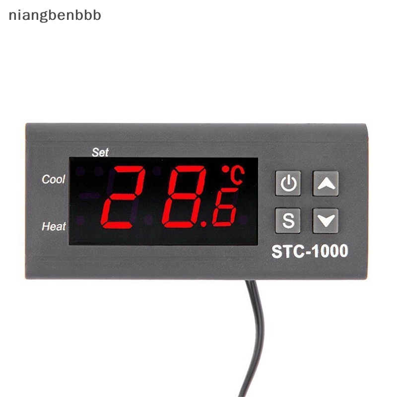 (niangbenbbb) ใหม่ เทอร์โมสตัทควบคุมอุณหภูมิดิจิทัล 12V 24V 110V 220V STC-1000 พร้อม NTC