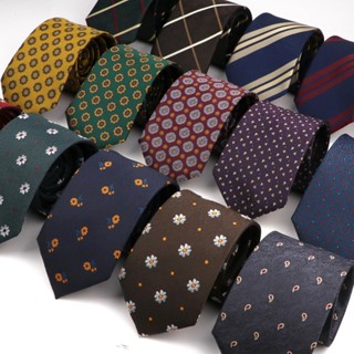 Zonfaz แฟชั่นบุรุษผ้าไหม Ties 7.5 ซม.ลายดอกไม้ Paisley เนคไท…