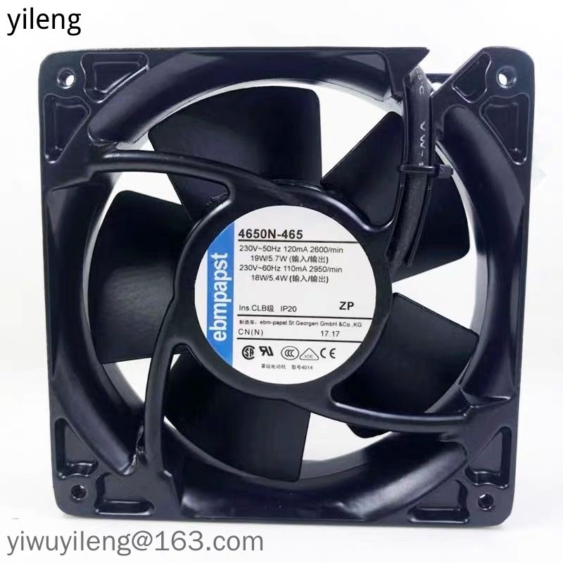 Ebmpapst 4656N 4 นิ้ว 12038 AC220V พัดลมระบายความร้อนโลหะทั้งหมดทนอุณหภูมิสูง 4650N