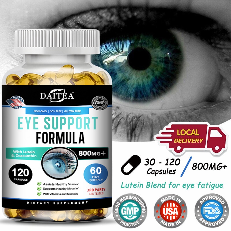 Adult eye health supplement with lutein to support vision, dryness, eye fatigue, macular sensitivity