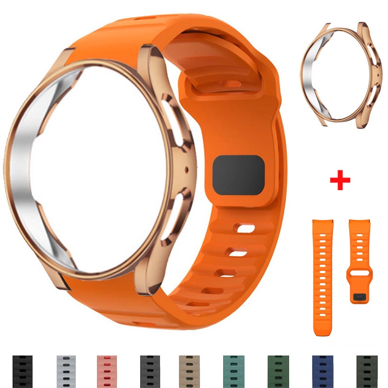 สายนาฬิกาข้อมือซิลิโคน TPU ไม่มีช่องว่าง สําหรับ Samsung Watch 6 5 4 40 44 มม. 4/6 Classic 43 47 มม. 5 Pro 45 มม.