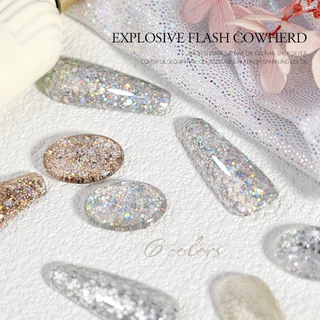 [ Xeijayi ] ยาทาเล็บเจล กลิตเตอร์ สีทอง 15 มล. เคลือบสะท้อนแสง ไม่เช็ด กึ่งถาวร Uv Led Varnish สินค้าทําเล็บ