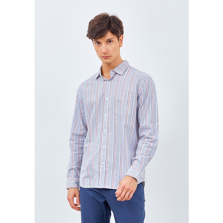 เสื้อเชิ้ตแขนยาวผู้ชาย KEMEJA Manzone MZY-BASE - สีฟ้าอ่อน